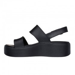 Sandalias Planas Mujer Skechers 111257 Negro-Negro