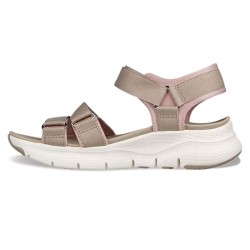 Sandalias Planas Mujer Skechers 119305 Taupe