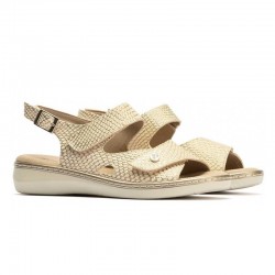 Sandalias Planas Mujer Pitillos 10300 Oro