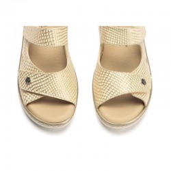 Sandalias Planas Mujer Pitillos 10300 Oro