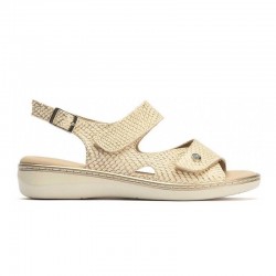 Sandalias Planas Mujer Pitillos 10300 Oro
