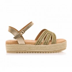 Sandalias Planas Mujer MTNG 54501 Oro