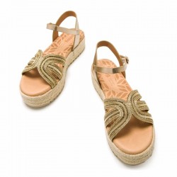 Sandalias Planas Mujer MTNG 54501 Oro