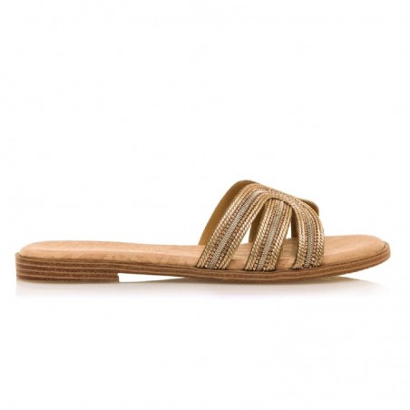 Sandalias Planas Mujer MTNG 54500 Oro