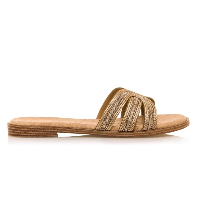 Sandalias Planas Mujer MTNG 54500 Oro
