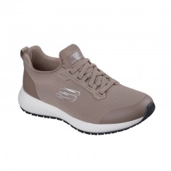Sneakers Mujer Skechers Work Squad Sr Taupe
