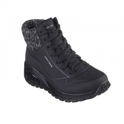 Botines Planos Mujer Skechers Uno Rugged Negro