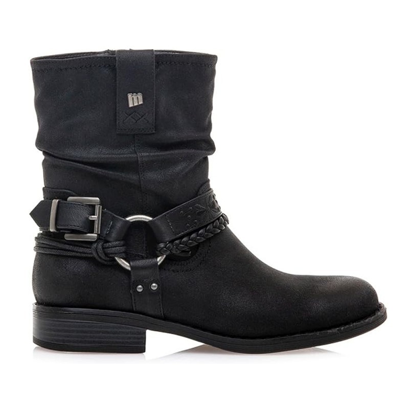 Botines Planos Mujer MTNG 59349 Negro