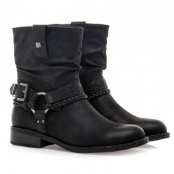 Botines Planos Mujer MTNG 59349 Negro