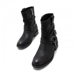 Botines Planos Mujer MTNG 59349 Negro