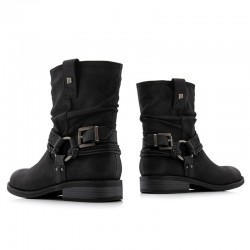 Botines Planos Mujer MTNG 59349 Negro