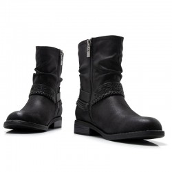 Botines Planos Mujer MTNG 59349 Negro