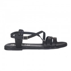 Sandalias Planas Mujer Oh My Sandals 5555 Negro