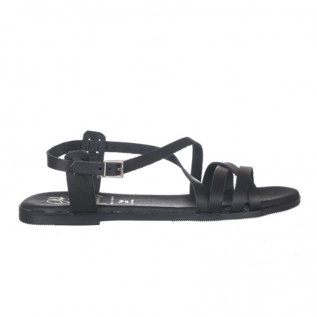 Sandalias Planas Mujer Oh My Sandals 5555 Negro