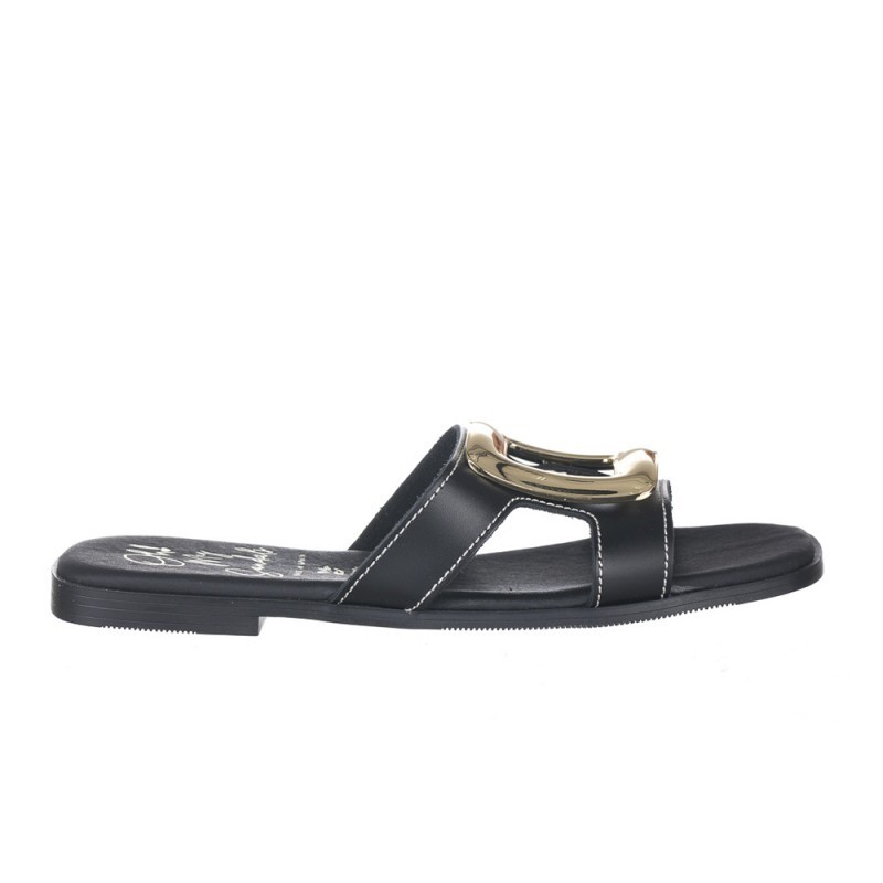 Sandalias Planas Mujer Oh My Sandals 5565 Negro