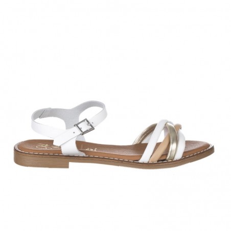 Sandalias Planas Mujer Oh My Sandals 5574 Blanco