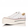 Zapatillas Lona Mujer Victoria Tribu Doble Blanco