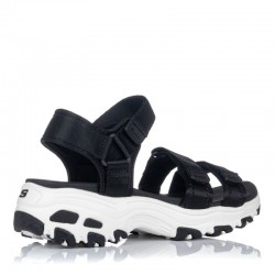 Sandalias Planas Mujer Skechers 31514 Negro
