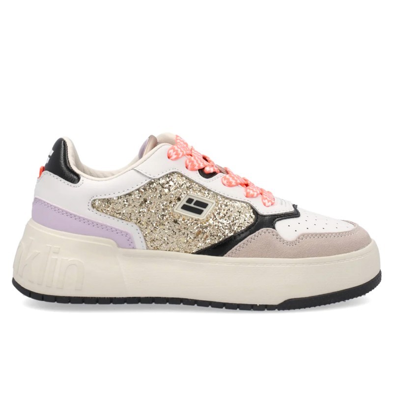 Sneakers Mujer D.franklin Court Flag Glitter Oro