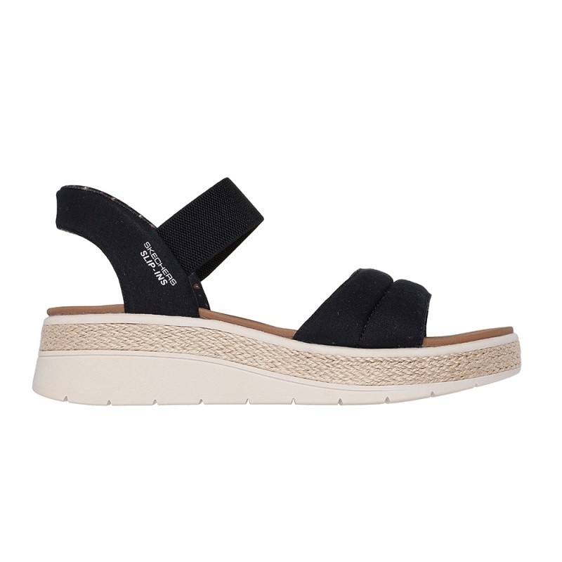 Sandalias Planas Mujer Skechers 114413 Negro