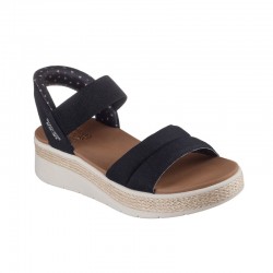 Sandalias Planas Mujer Skechers 114413 Negro