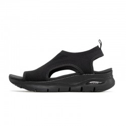 Sandalias Planas Mujer Skechers 119236 Negro-Negro