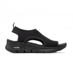 Sandalias Planas Mujer Skechers 119236 Negro-Negro