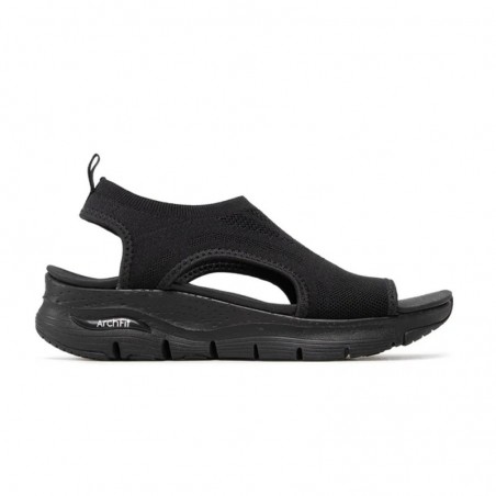 Sandalias Planas Mujer Skechers 119236 Negro-Negro