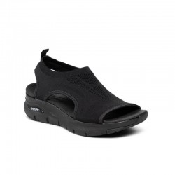 Sandalias Planas Mujer Skechers 119236 Negro-Negro