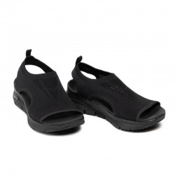 Sandalias Planas Mujer Skechers 119236 Negro-Negro