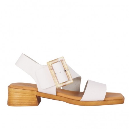 Sandalias de Tacón Mujer Chika10 Polea Blanco