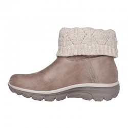 Botines Planos Mujer Skechers Slip-Ins Relaxed Fit Taupe