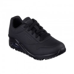 Sneakers Mujer Skechers Work: Uno Sr Negro-Negro