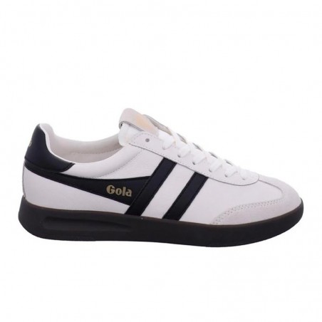 Sneakers Hombre Gola Cyclone Leather Blanco-Negro