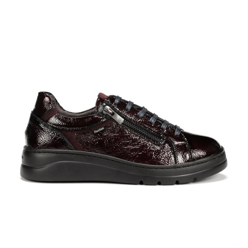 Zapatos Casual Mujer Fluchos F1666 Burdeos
