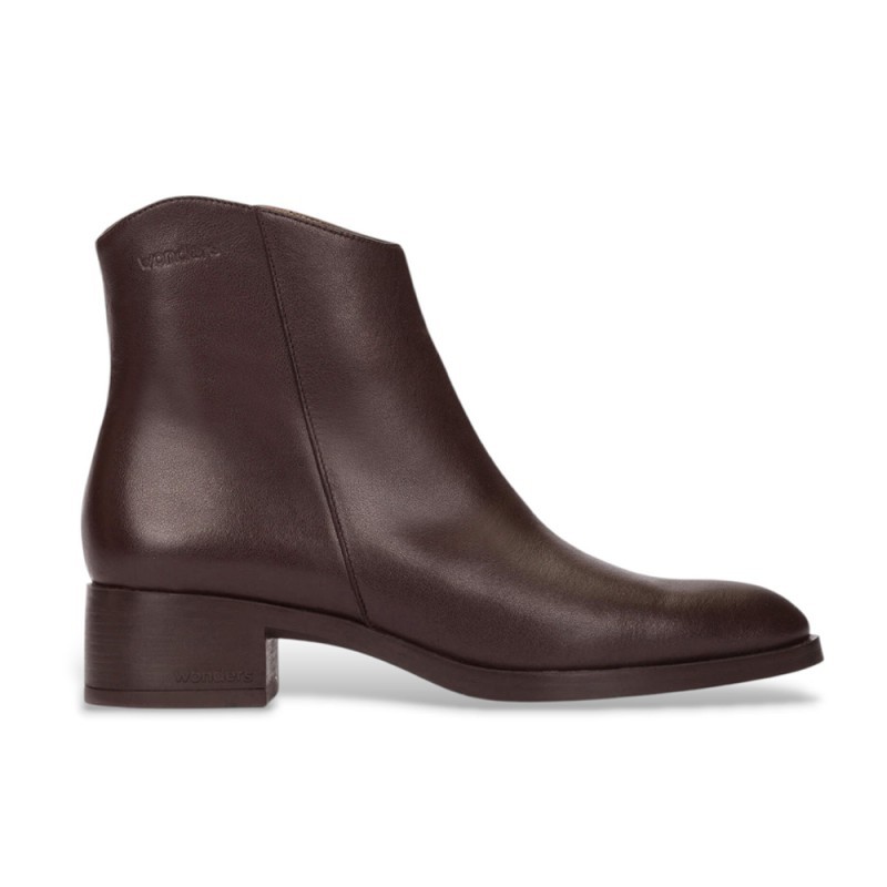 Botines de Tacón Mujer Wonders D1801 Marron