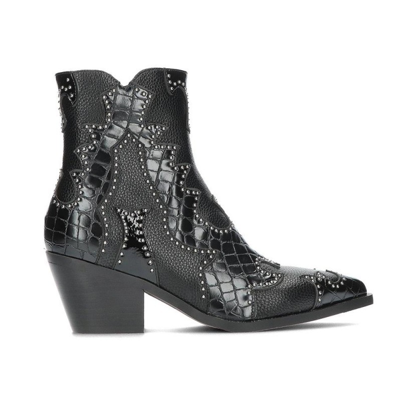 Botines de Tacón Mujer Noa Harmon Miranda Negro