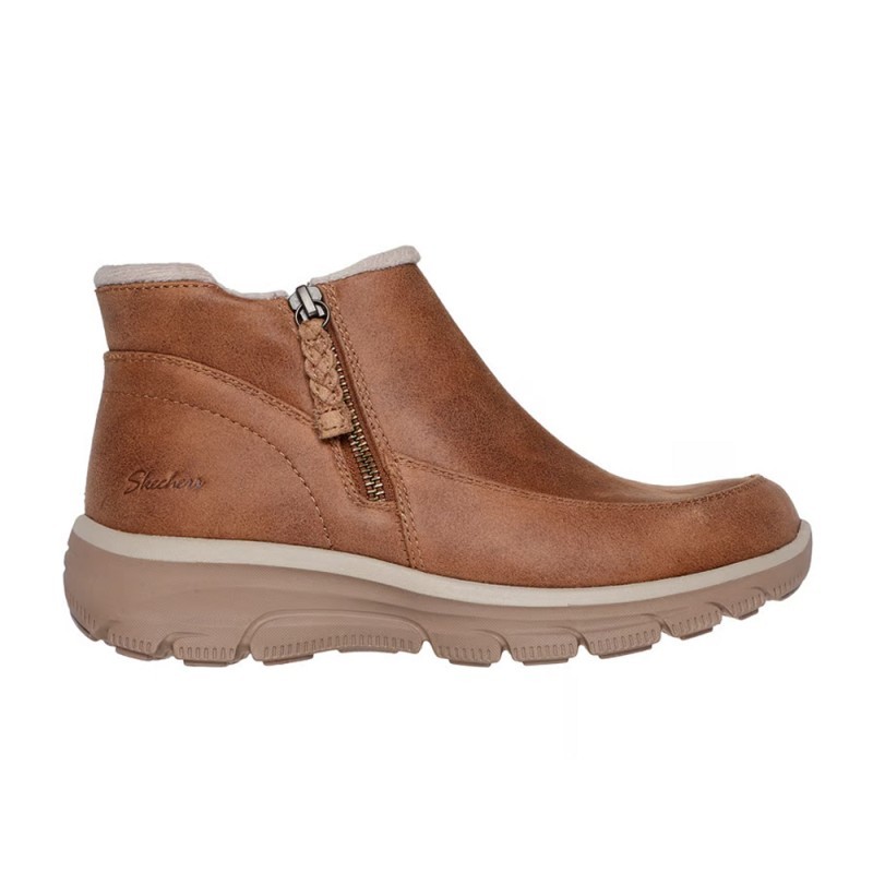 Botines Planos Mujer Skechers Relaxed Fit: Easy Going - Intl Cuero