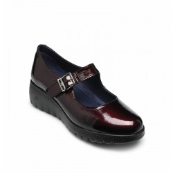Zapatos Casual Mujer Fluchos F2247 Burdeos