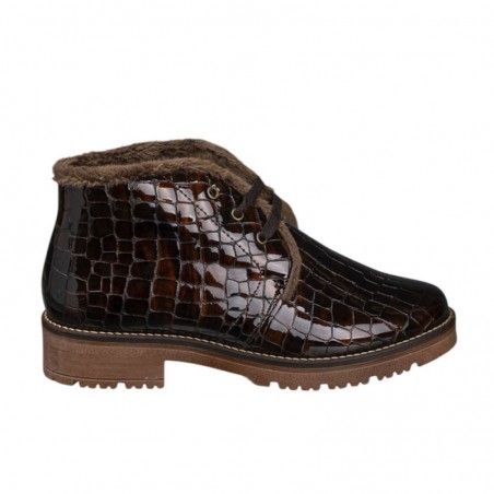 Botines Planos Mujer Pitillos 10773 Marron