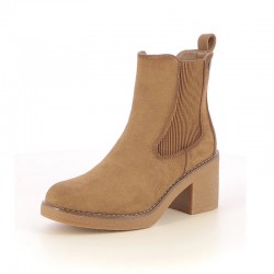 Botines de Tacón Mujer Refresh 173039 Beig