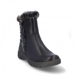Botines Planos Mujer Coronel Tapiocca T711 Negro-Negro