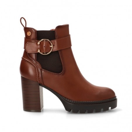 Botines de Tacón Mujer XTI 144521 Camel