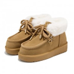 Botines Planos Mujer D.franklin Nordic Mid Fur Cuero