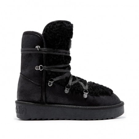 Botines Planos Mujer D.franklin Nordic Fur Negro