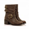 Botines de Tacón Mujer MTNG 54664 Cuero