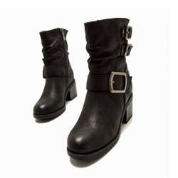 Botines de Tacón Mujer MTNG 54664 Negro