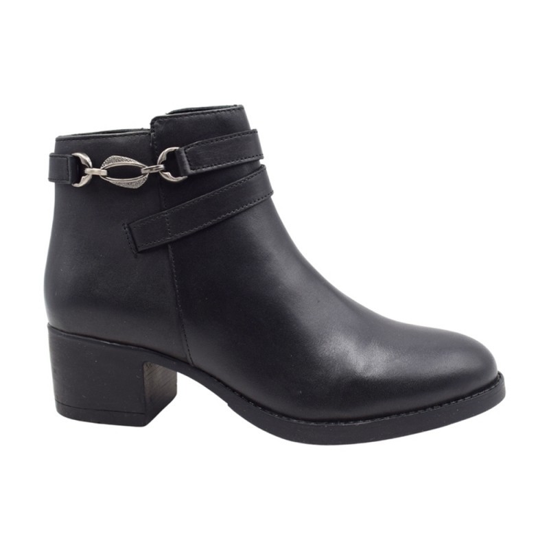 Botines de Tacón Mujer 48 Hrs 3303 Negro