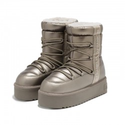 Botines Planos Mujer D.franklin Nordic V2 Bomb Brass Plata