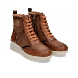 Botines Planos Mujer Zapp 29422 Cuero
